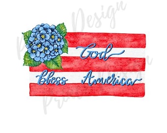 Patriotic American Flag PNG | July 4th Digital Download | Sublimation Home Decor
