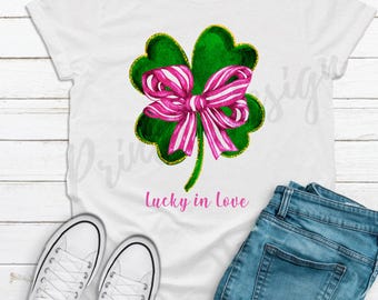 Lucky St Patrick's Day Png, St Patricks day png, Lucky png, Pink Shamrock png, St Patrick Png, St Pattys day png, Coquette St Patrick day