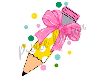 Teacher PNG, Pink Coquette Bow PNG I Custom Teacher Cut File, Teacher Coquette Cricut, Teacher Appreciation Clipart, Digital Download