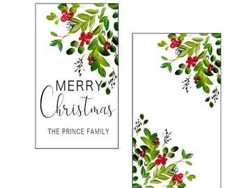 Christmas Tag Printable | Canva Editable Template for Holiday Favors, Teacher & Family Gifts  | Instant Download