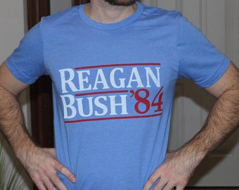 Reagan Bush '84 Election Vintage T-shirt
