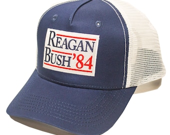 Reagan Bush '84 Trucker Hat Conservative Urban Ridge