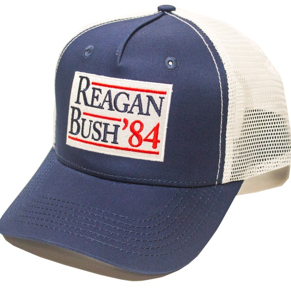 Reagan Bush '84 Trucker Hat Conservative Urban Ridge
