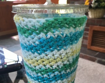 Patrón de crochet Koozie de café helado