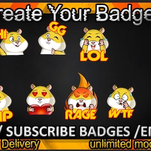 Twitch sub badges, Twitch emotes / badges for streamers / Subscriber Badges
