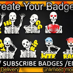 Subinsignias de Twitch, emoticones de Twitch / insignias para streamers / Insignias de suscriptor
