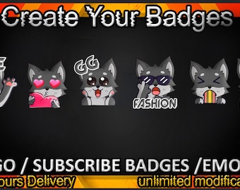 Twitch-subbadges, Twitch-emotes / badges voor streamers / abonneebadges