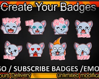 Twitch sub badges, Twitch emotes / badges for streamers / Subscriber Badges