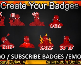 Twitch sub badges, Twitch emotes / badges for streamers / Subscriber Badges