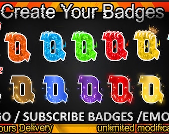 Badge secondari Twitch, emote Twitch/badge per streamer/badge per abbonati