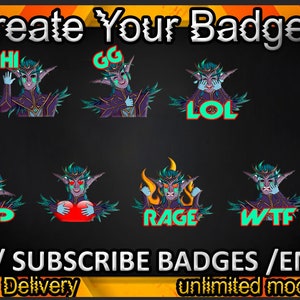 Twitch sub badges, Twitch emotes / badges for streamers / Subscriber Badges