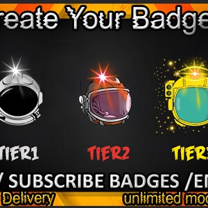 Subinsignias de Twitch del casco de astronauta, gestos de Twitch del casco de astronauta/Insignias de casco de astronauta para streamers/Insignias de suscriptor del casco de astronauta