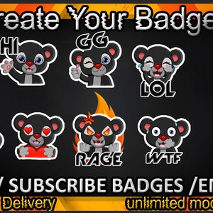 Twitch sub badges, Twitch emotes / badges for streamers / Subscriber Badges