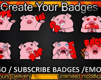 Twitch sub badges, Twitch emotes / badges for streamers / Subscriber Badges