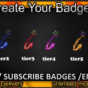G Twitch sub badges, G Twitch emotes / G badges for streamers / Subscriber Badges