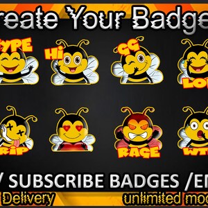 Twitch sub badges, Twitch emotes / badges for streamers / Subscriber Badges