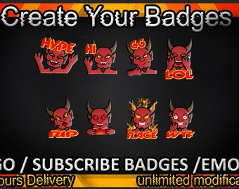 Twitch sub badges, Twitch emotes / badges for streamers / Subscriber Badges