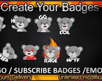 Twitch sub badges, Twitch emotes / badges for streamers / Subscriber Badges