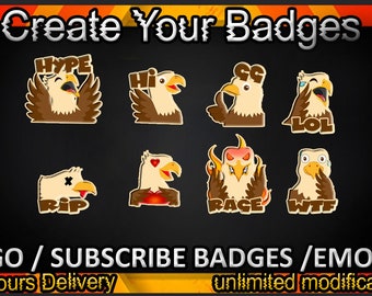 Twitch sub badges, Twitch emotes / badges for streamers / Subscriber Badges