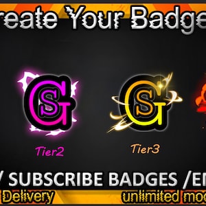 G Twitch sub badges, G Twitch emotes / G badges for streamers / Subscriber Badges