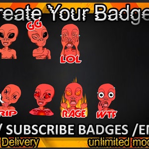 Twitch sub badges, Twitch emotes / badges for streamers / Subscriber Badges