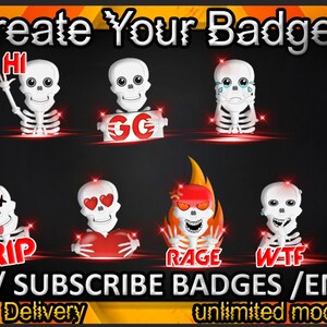 Twitch sub badges, Twitch emotes / badges for streamers / Subscriber Badges