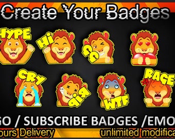 Twitch sub badges, Twitch emotes / badges for streamers / Subscriber Badges