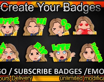 Twitch sub badges, Twitch emotes / badges for streamers / Subscriber Badges
