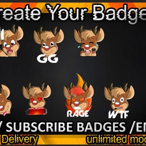 Twitch sub badges, Twitch emotes / badges for streamers / Subscriber Badges