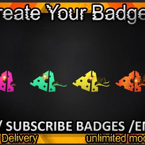 Cheese Twitch sub badges, Cheese  Twitch emotes/Cheese  badges for streamers/Cheese Subscriber Badges