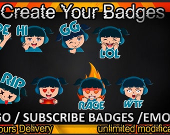 Twitch sub badges, Twitch emotes / badges for streamers / Subscriber Badges
