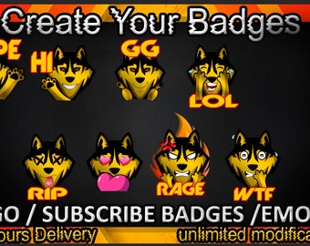 Twitch sub badges, Twitch emotes / badges for streamers / Subscriber Badges
