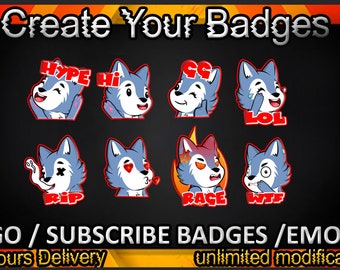 Twitch sub badges, Twitch emotes / badges for streamers / Subscriber Badges