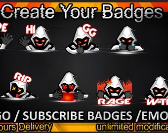 Twitch sub badges, Twitch emotes / badges for streamers / Subscriber Badges