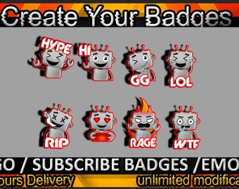 Twitch sub badges, Twitch emotes / badges for streamers / Subscriber Badges