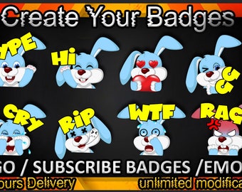 Twitch sub badges, Twitch emotes / badges for streamers / Subscriber Badges