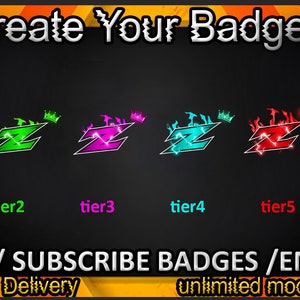 Z Twitch sub badges, Z Twitch emotes / Z badges for streamers / Subscriber Badges