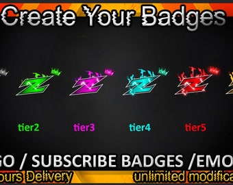 Z Twitch sub badges, Z Twitch emotes / Z badges for streamers / Subscriber Badges