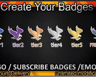 Flying Eagle Twitch sub badges, Flying Eagle Twitch emotes/Flying Eagle badges for streamers/Flying Eagle Subscriber Badges
