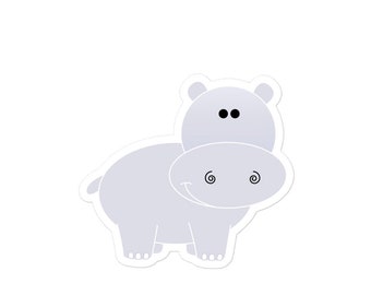 Hippo Sticker