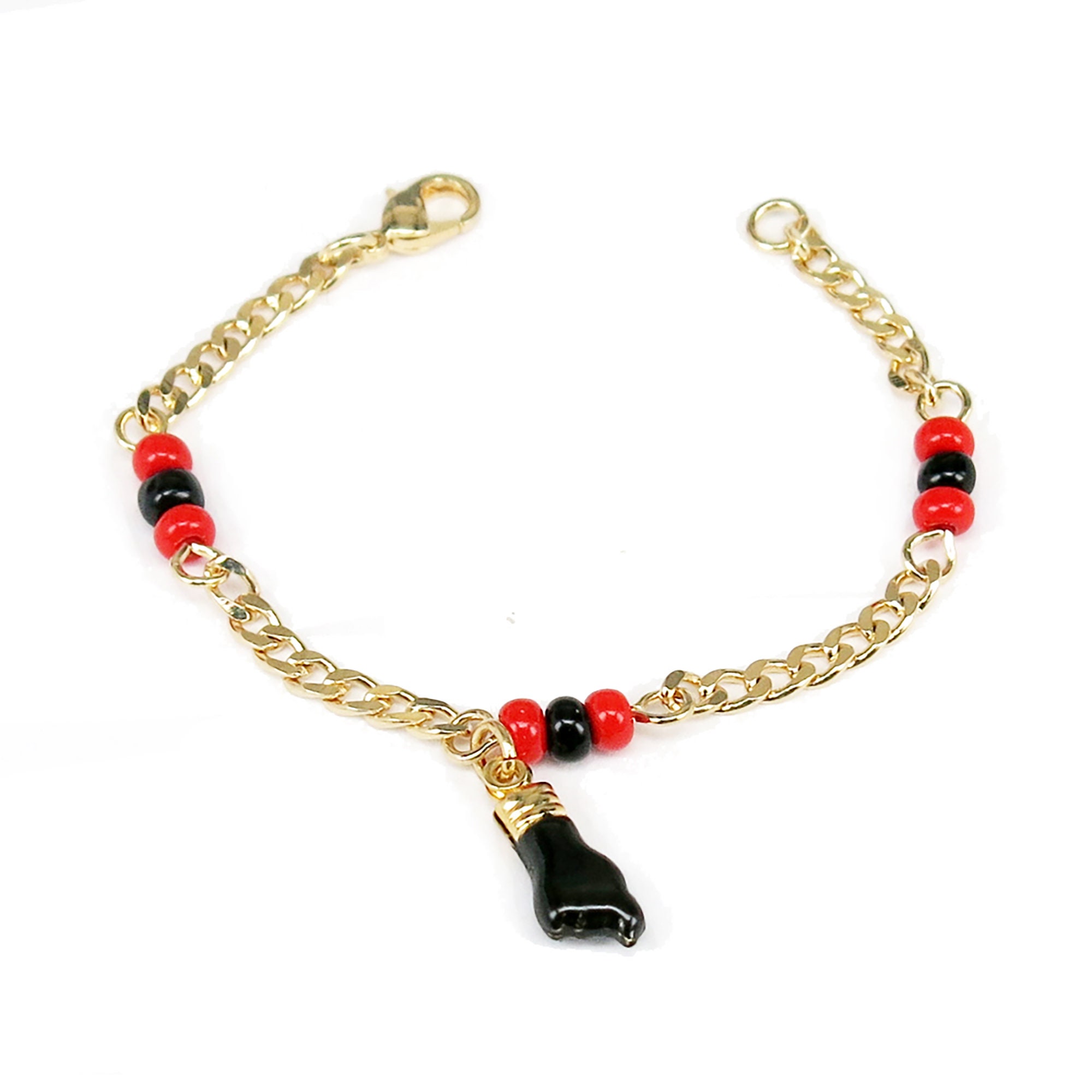 Azabache Bracelet Evil Eye Azabache Black Hand 18K Gold Filled Etsy