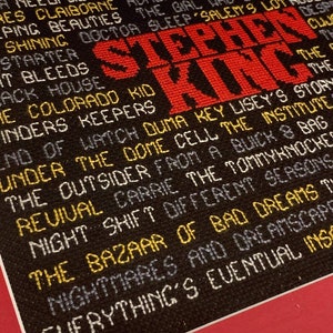 Stephen King Books and Collections Pattern - PDF Pattern