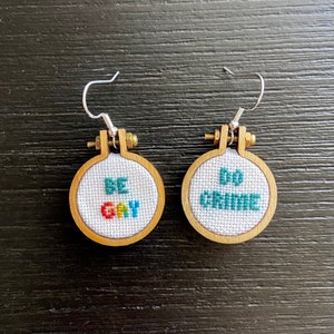 Custom Cross Stitch Earrings