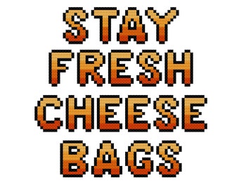 Stay Fresh Cheese Bags Cross Stitch Pattern - PDF Pattern