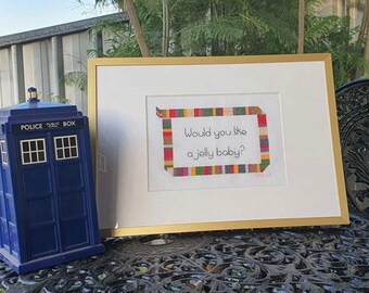 Jelly Baby Cross Stitch Pattern - Doctor Who - PDF Pattern