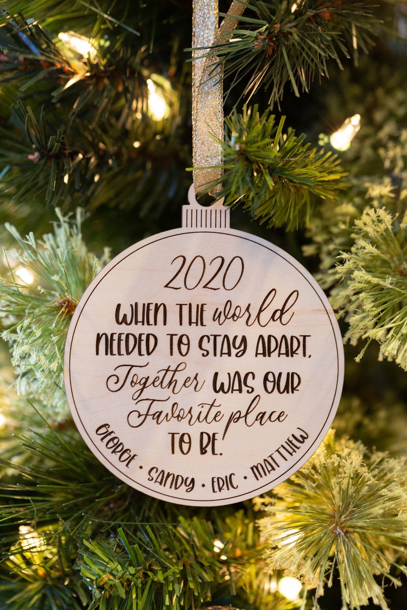 Personalized 2020 Ornament Holiday Ornament COVID Pandemic Gift Christmas Ornament