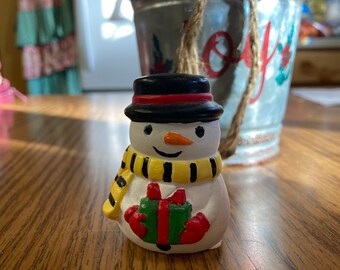 Christmas Snowman handpainted figurine