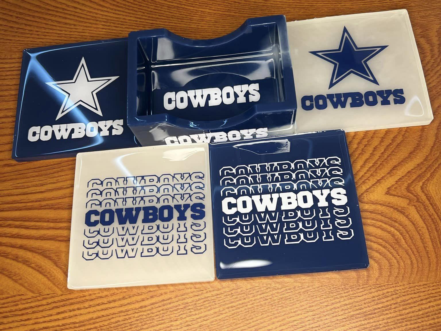 Dallas Cowboys Inspired Resin Coaster Set - Etsy