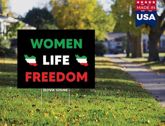 Women Life Freedom Pro Women Yard Sign Double Sided (Weatherproof)