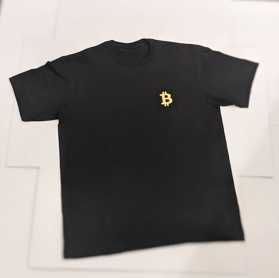 Gold Bitcoin Symbol T-Shirt BTC MinimalistT-Shirt (Unisex)